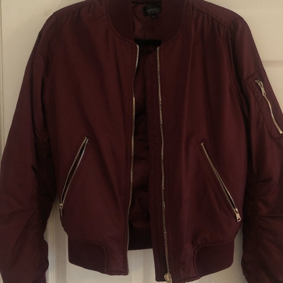 ❌ SOLD ON FB ❌ TopShop maroon bomber - Picture 3 of 4
